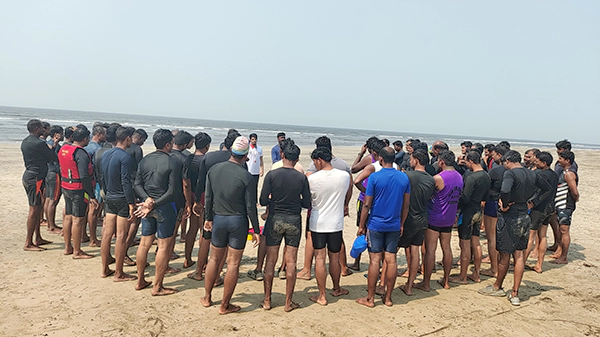 Beach lifeguard training